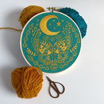 lunar moth embroidery kit