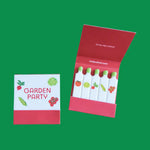 garden party matchbook
