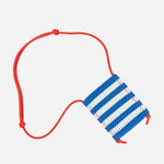 stripe raffia phone sling