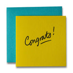 Congrats Letterpress Tiny Card