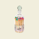 colorful wood matchsticks with glass topper