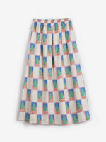 pear pattern evasé skirt