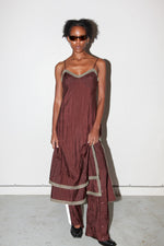 earthen slip dress in auburn