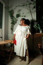 cassatt dress in silk noil