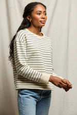 tyler stripe french terry pullover sweatshirt