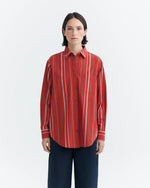 red steffi stripes delia blouse