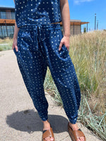 marius pants indigo dots