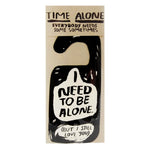 time alone door hanger
