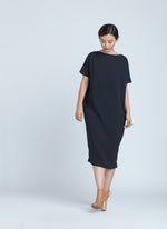 triangle open back dress