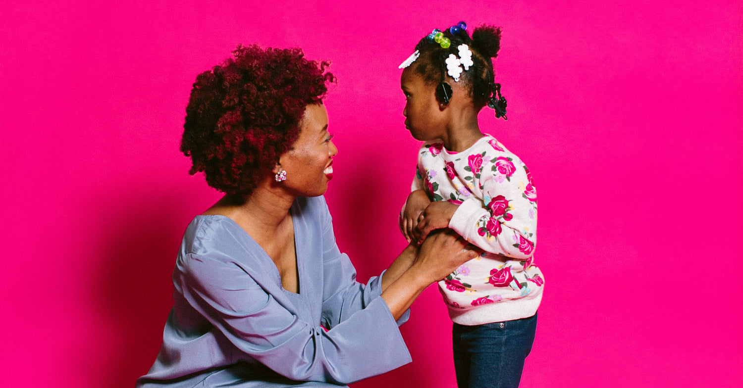 viola ratcliff + her daughter amina for basic.'s black history month feature