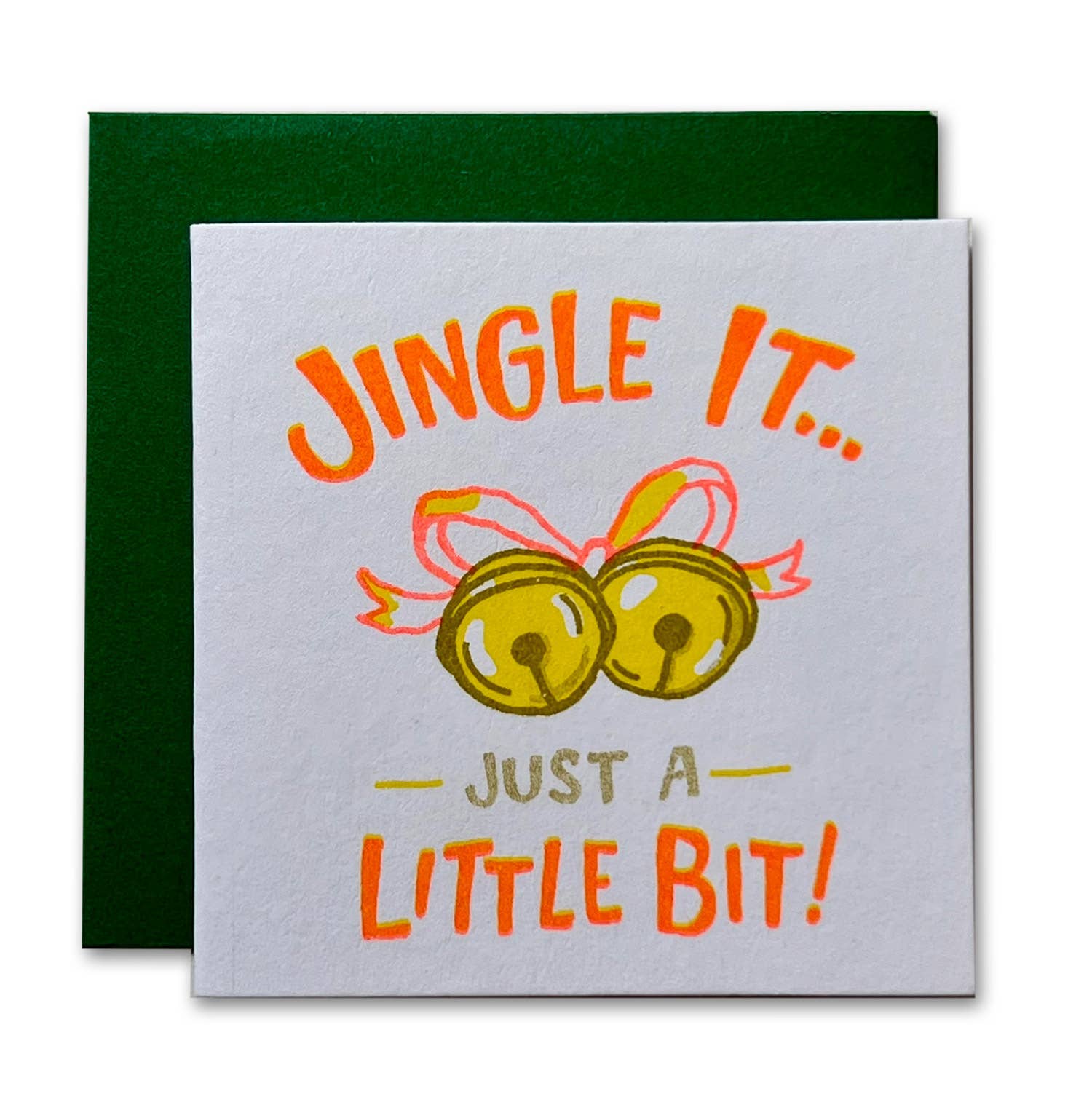 Jingle Bells Risograph Tiny Card: Single