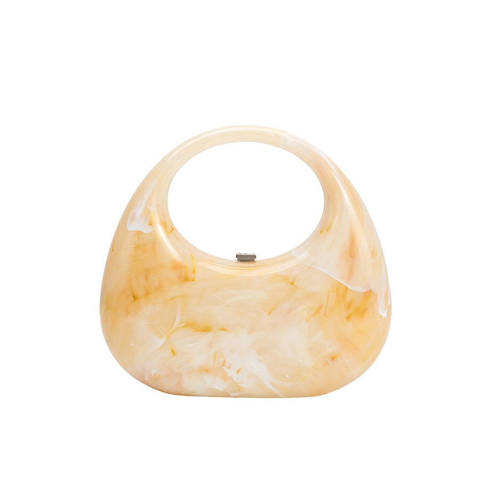 maribel natural acrylic top handle bag