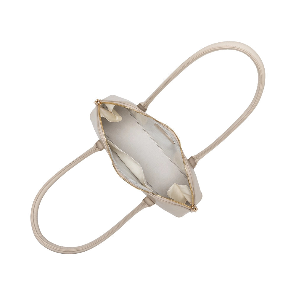 dakota ivory recycled vegan shoulder bag