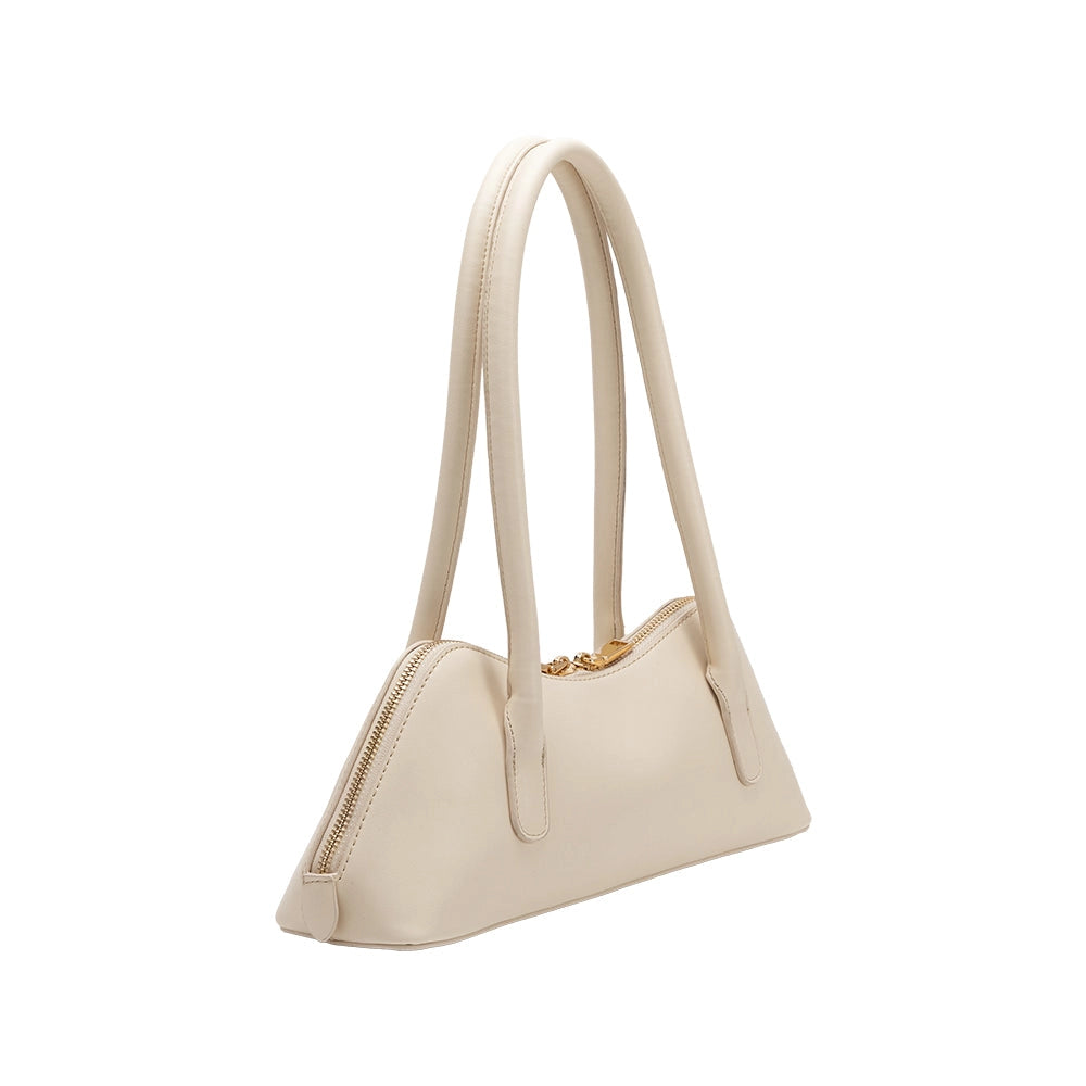dakota ivory recycled vegan shoulder bag