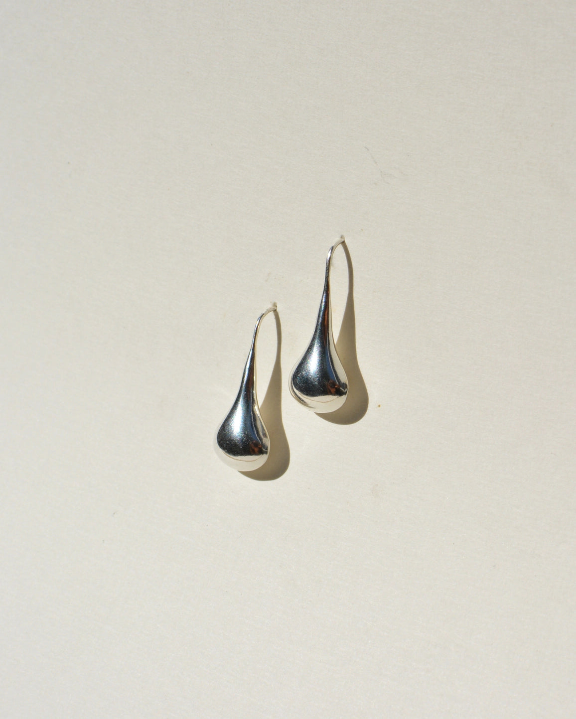 silver droplet earrings