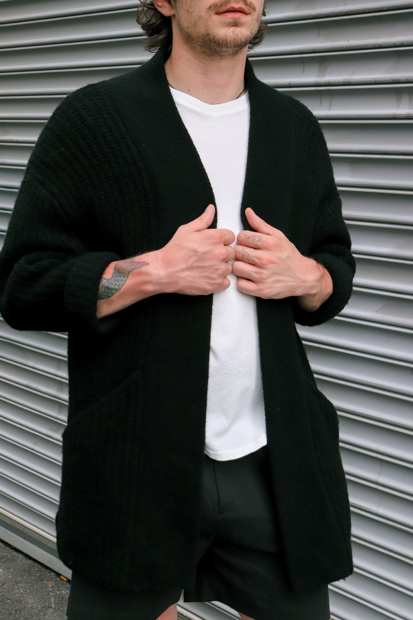 chunky open cardigan