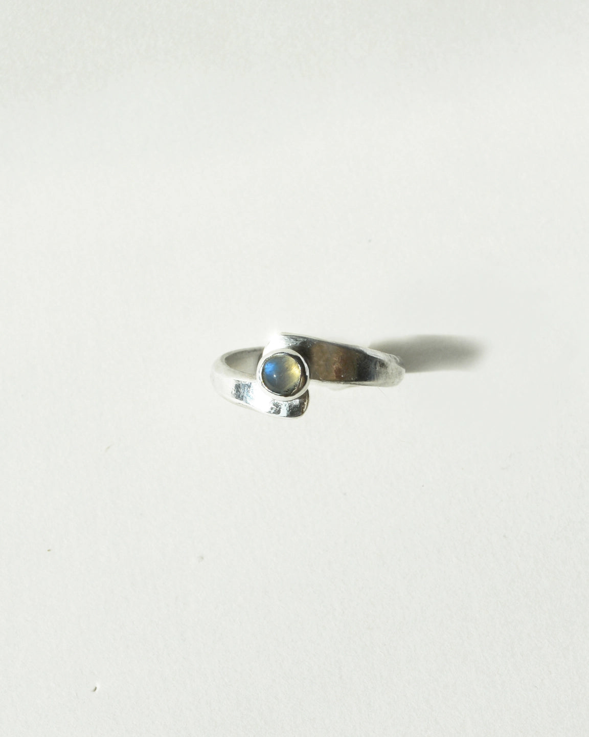 silver moonstone ring