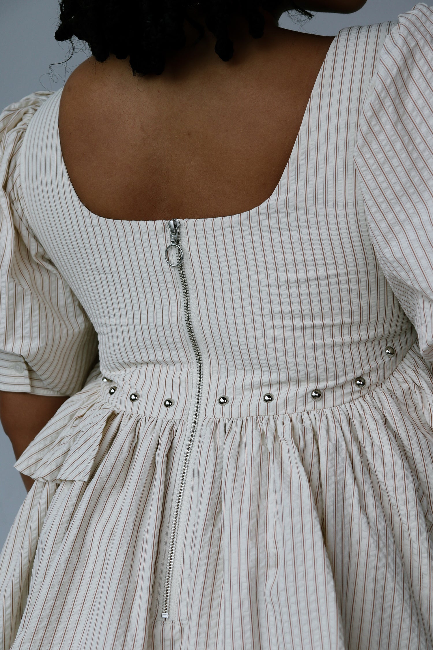 rivet cascade dress