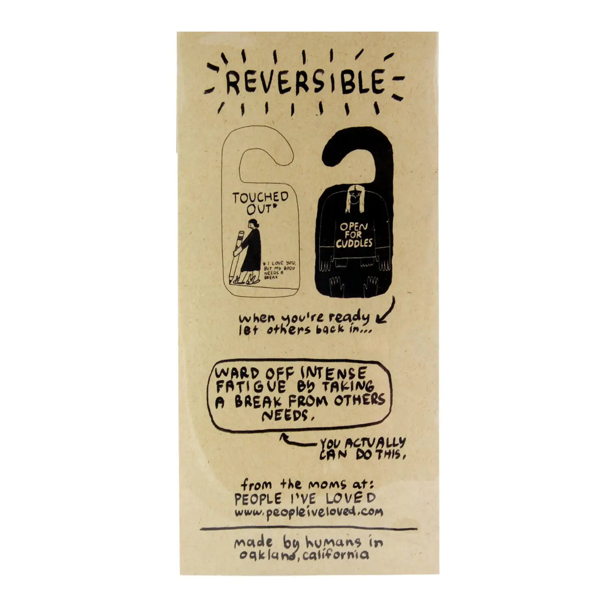 touched out door hanger