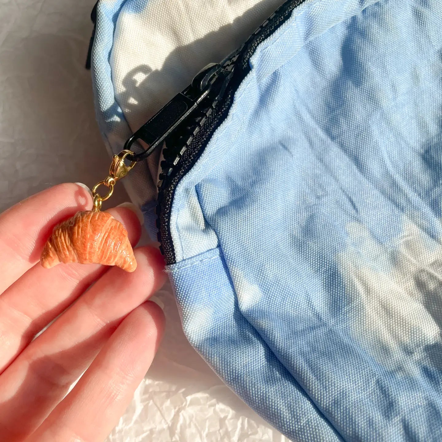 croissant bag charm