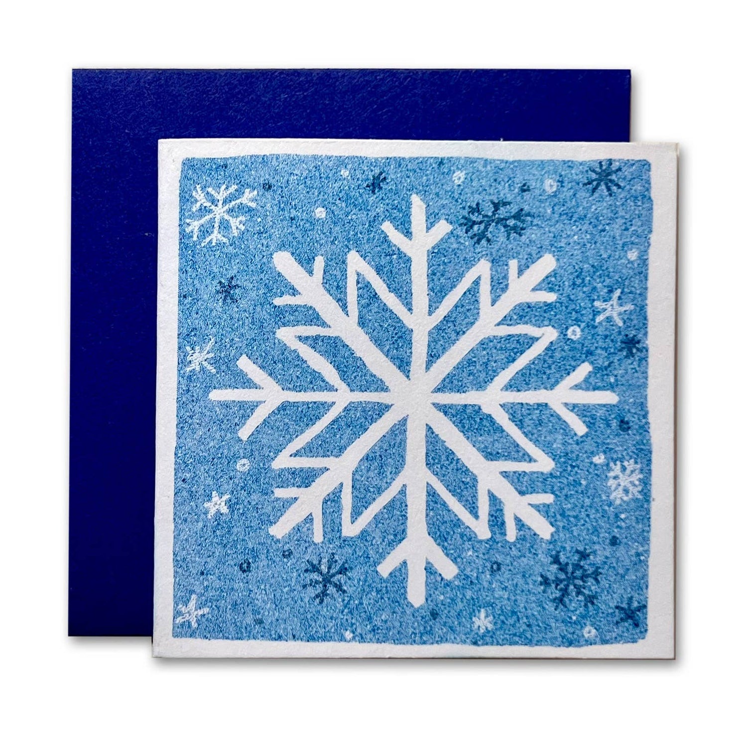 Snowflake Risograph Tiny Card: Single
