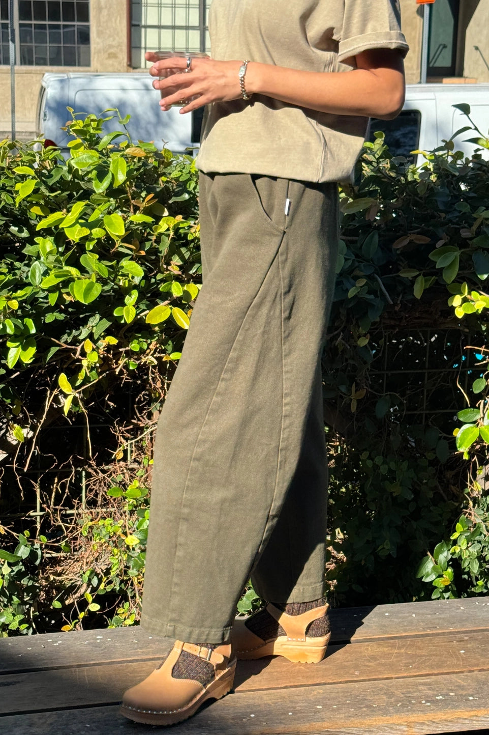 arc pants in olive