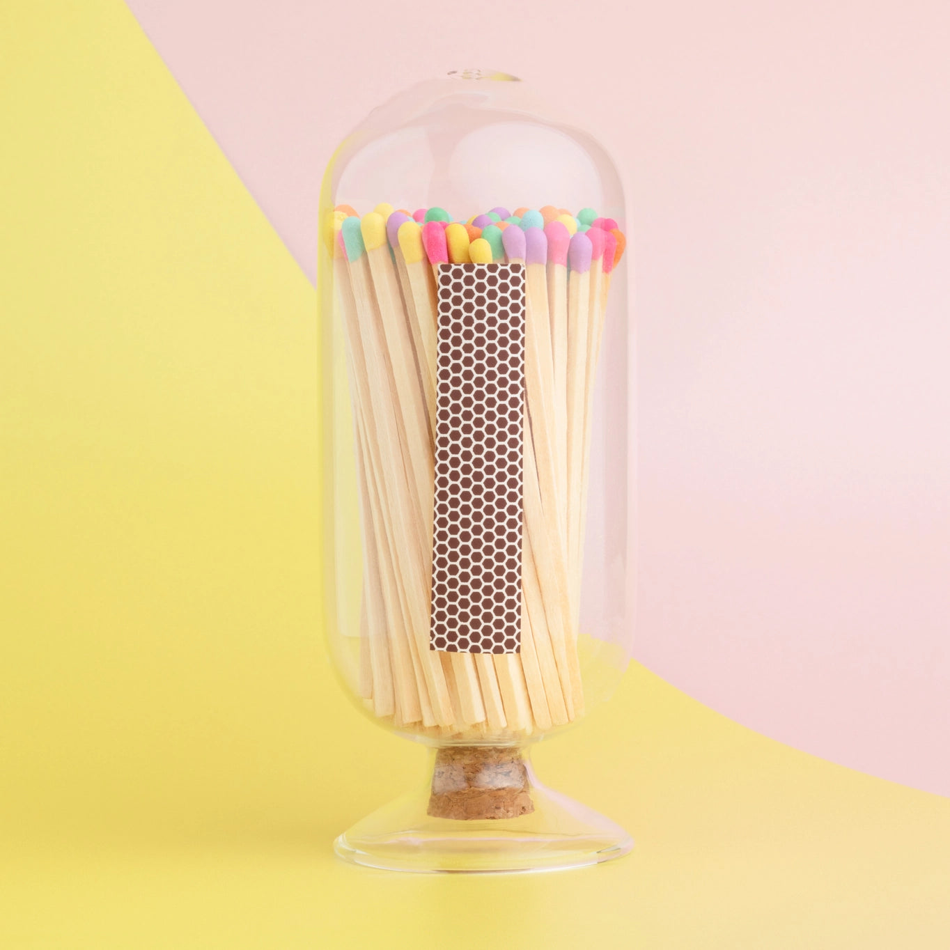 cloche with confetti mix matchsticks