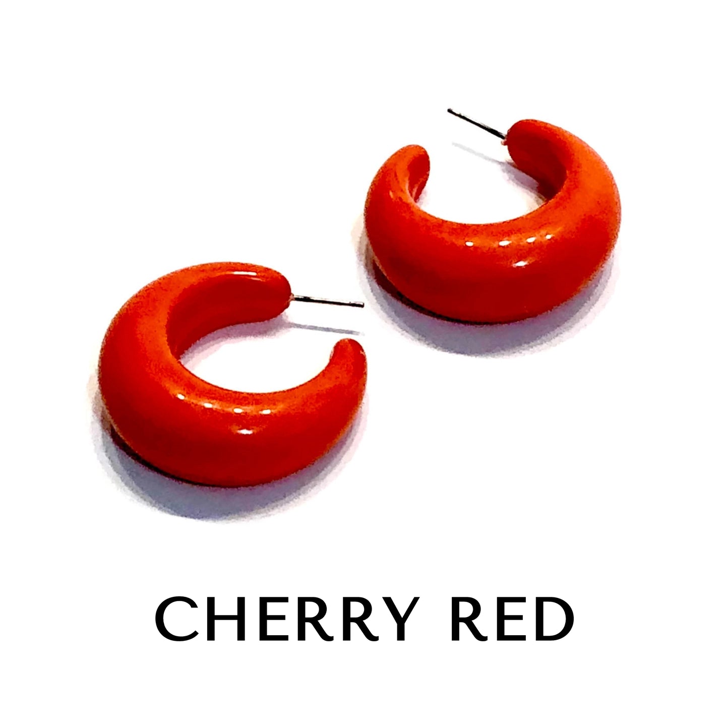 chunky lucille lucite hoop earrings