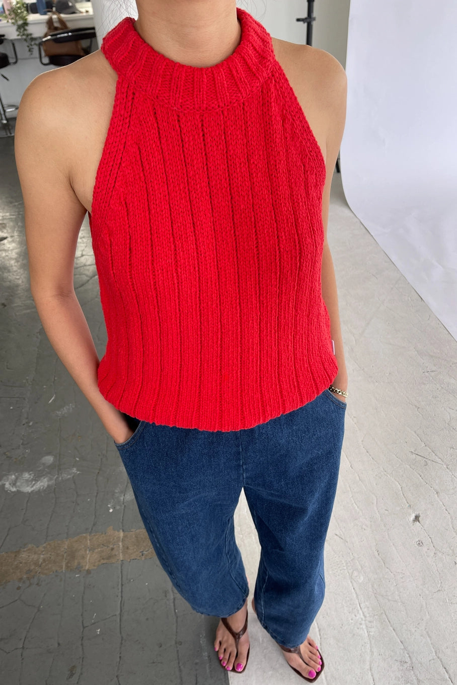 claire cotton sweater tank