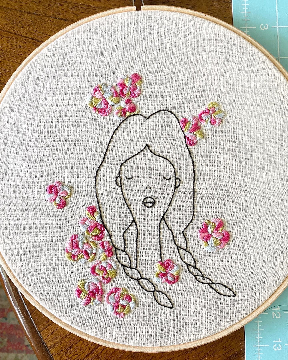 chris davis illustration, embroidered by tamara harper