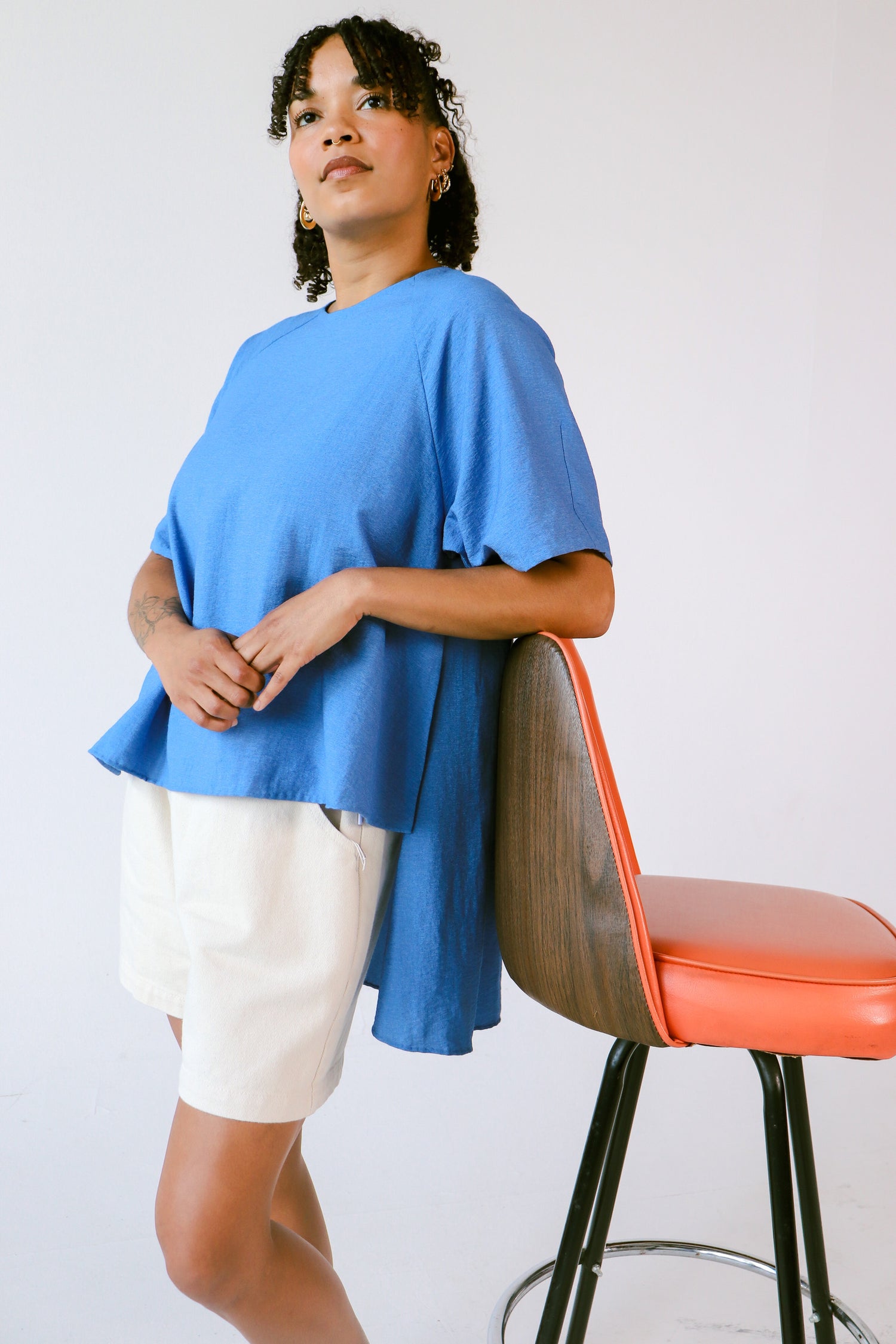 nonic raglan short sleeve hi-lo top