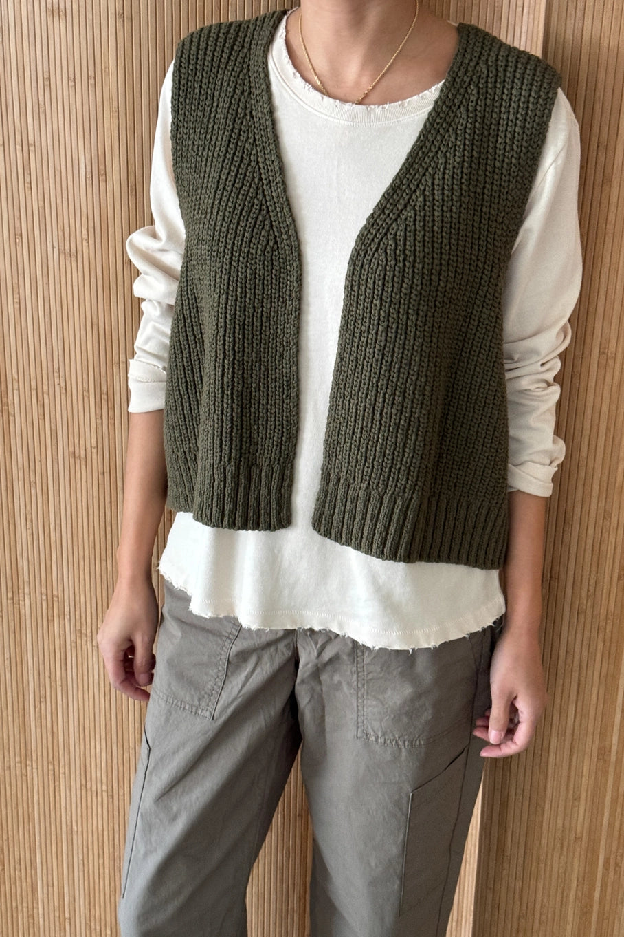 granny cotton sweater vest