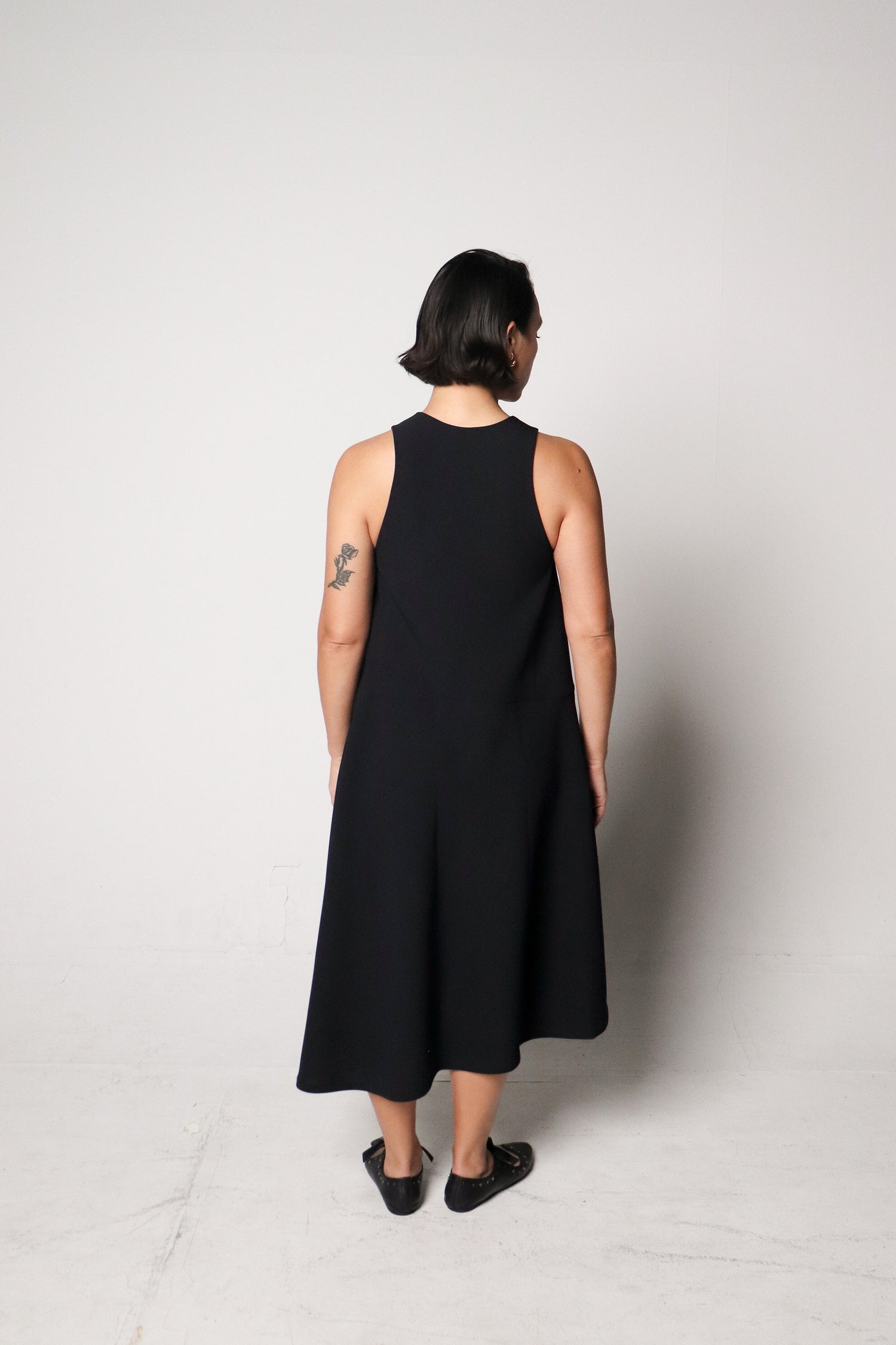 diagonal xéo a-line pocket dress