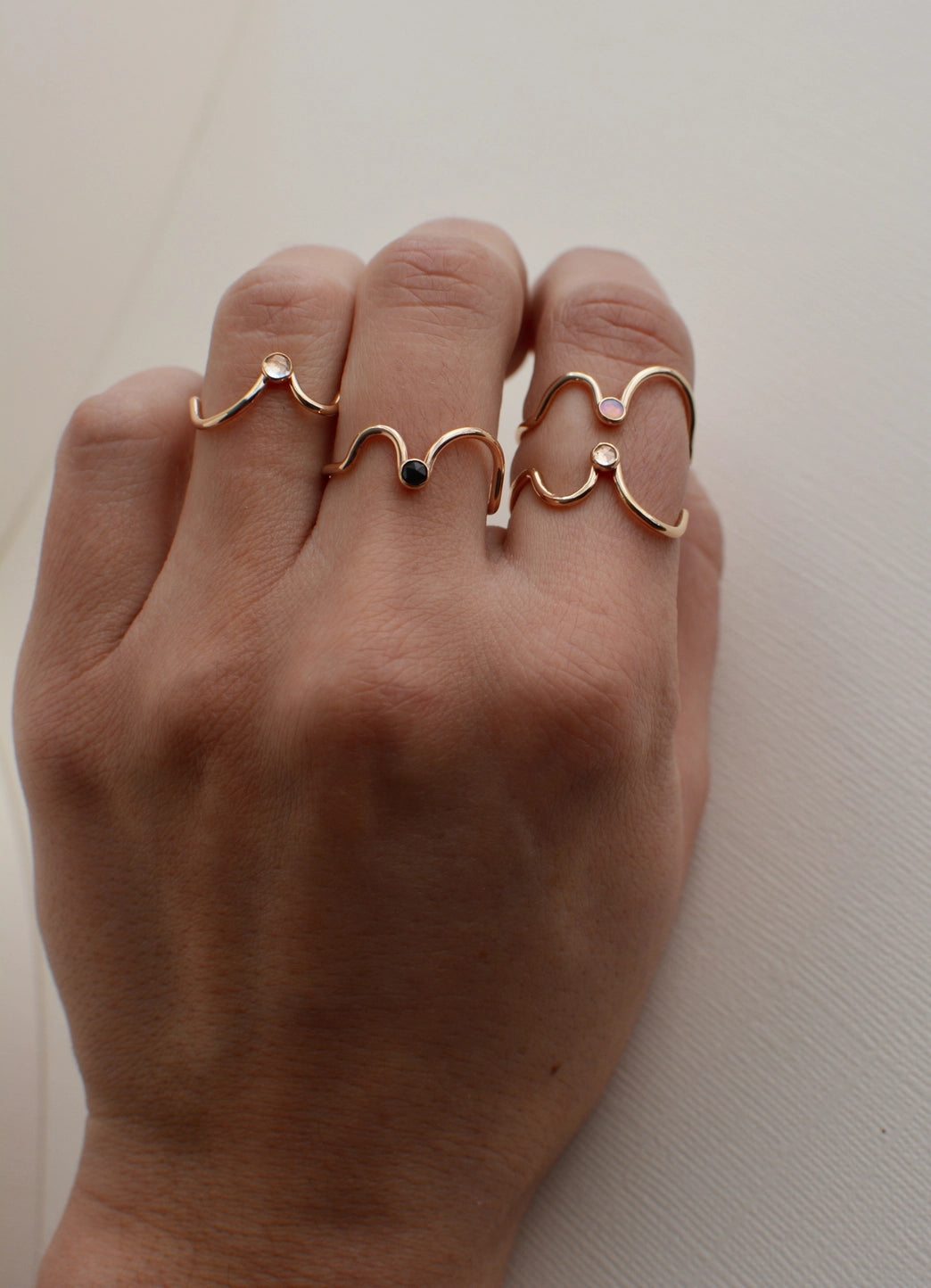 cloud ring - black spinel