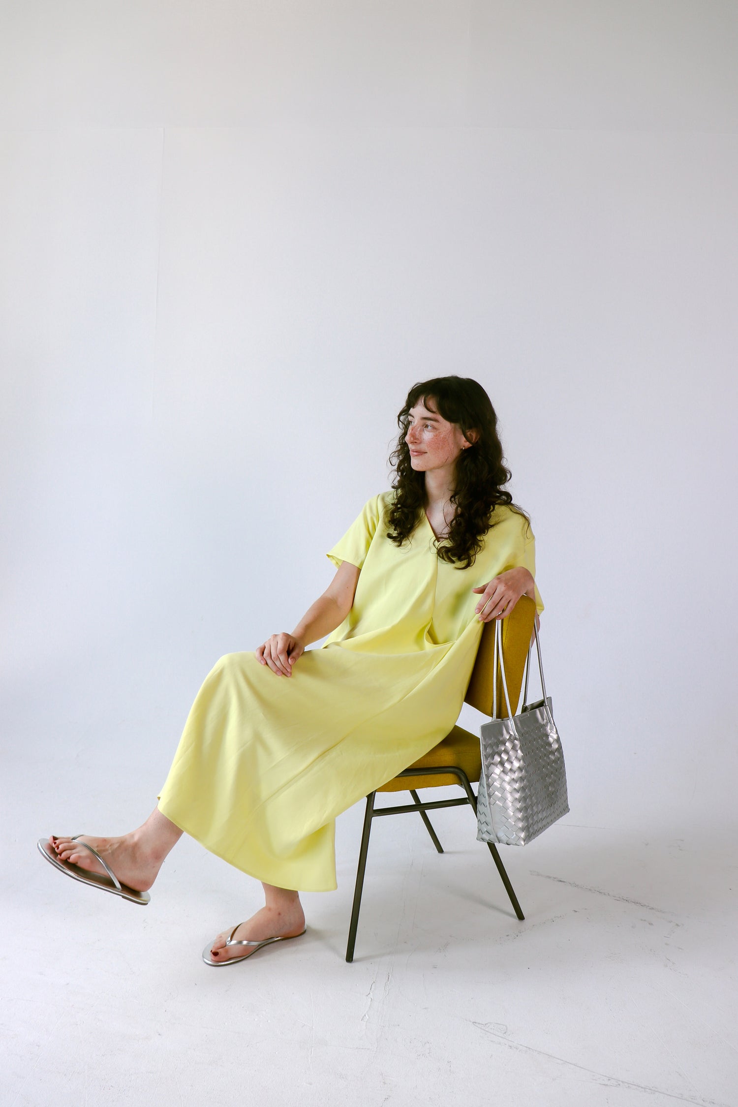 mango short sleeve v pocket dress