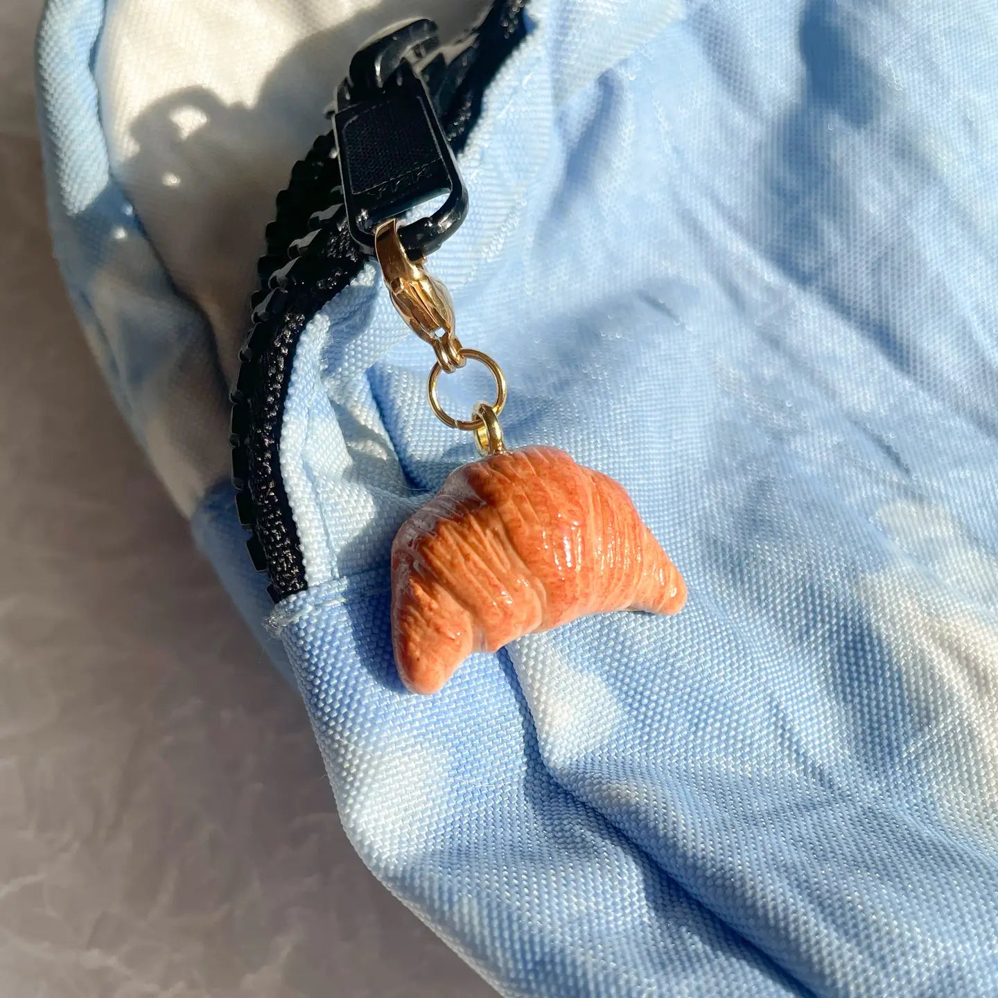 croissant bag charm