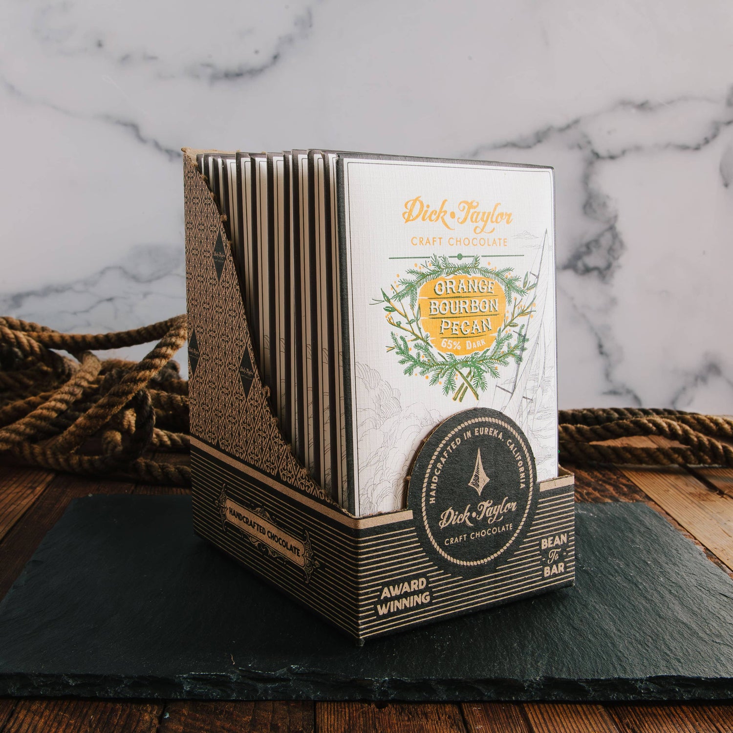 Orange Bourbon Pecan Dark Chocolate