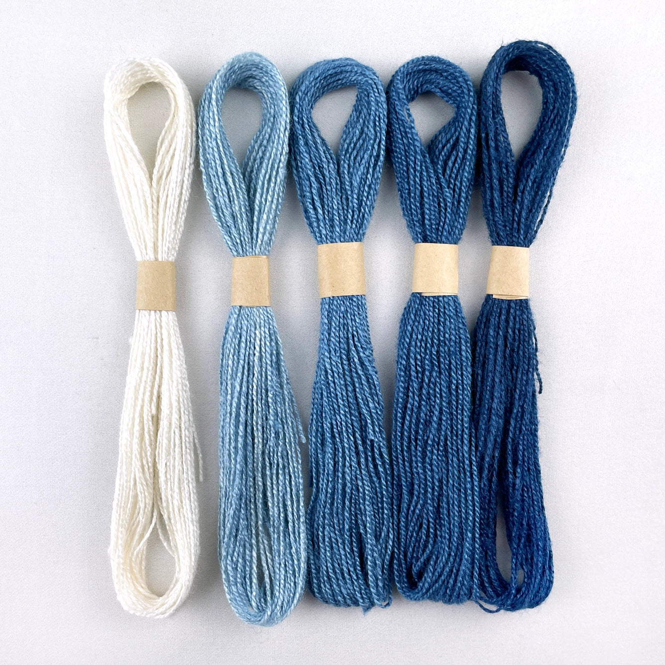 indigo dyed silk embroidery floss