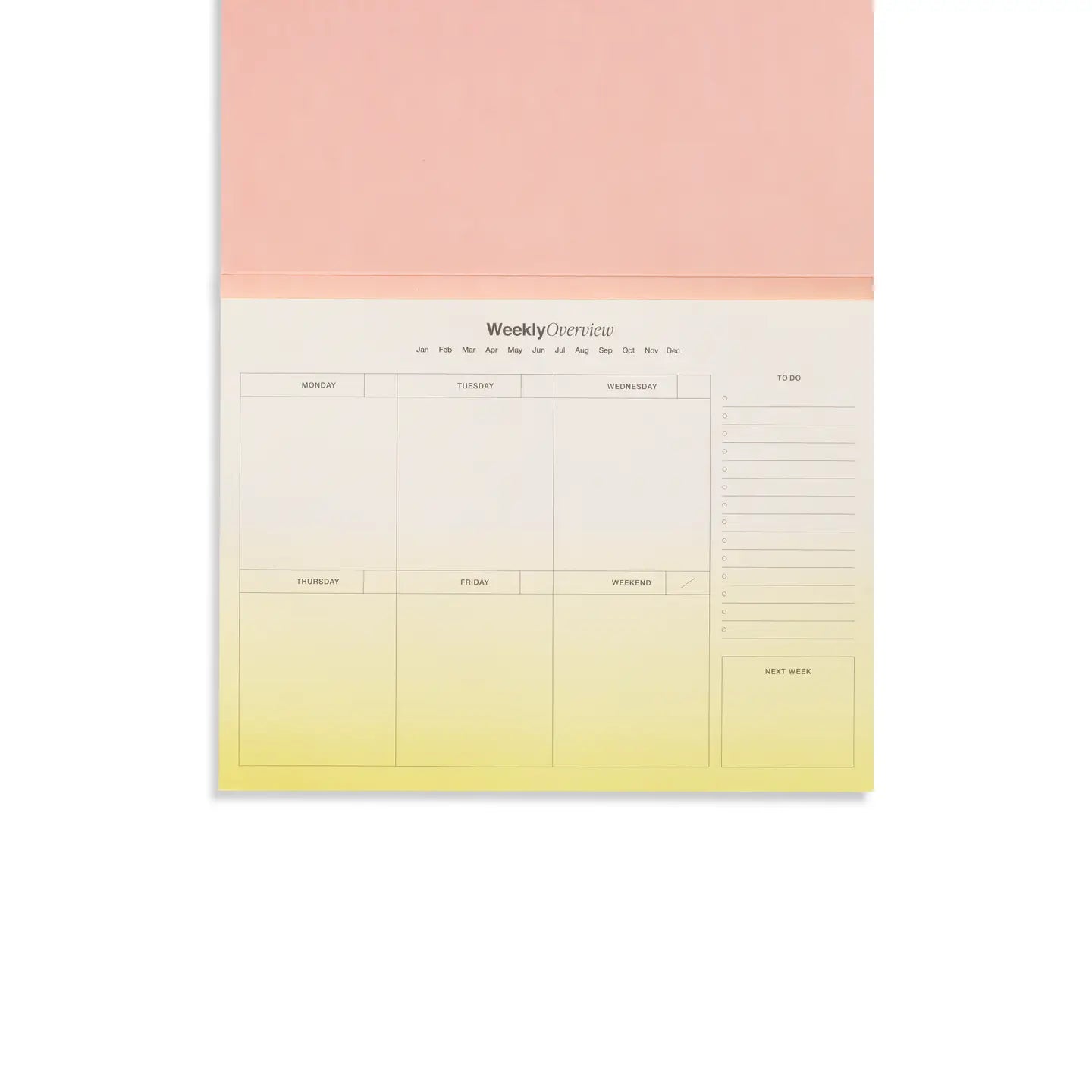 fresh growth undated weekly desk planner
