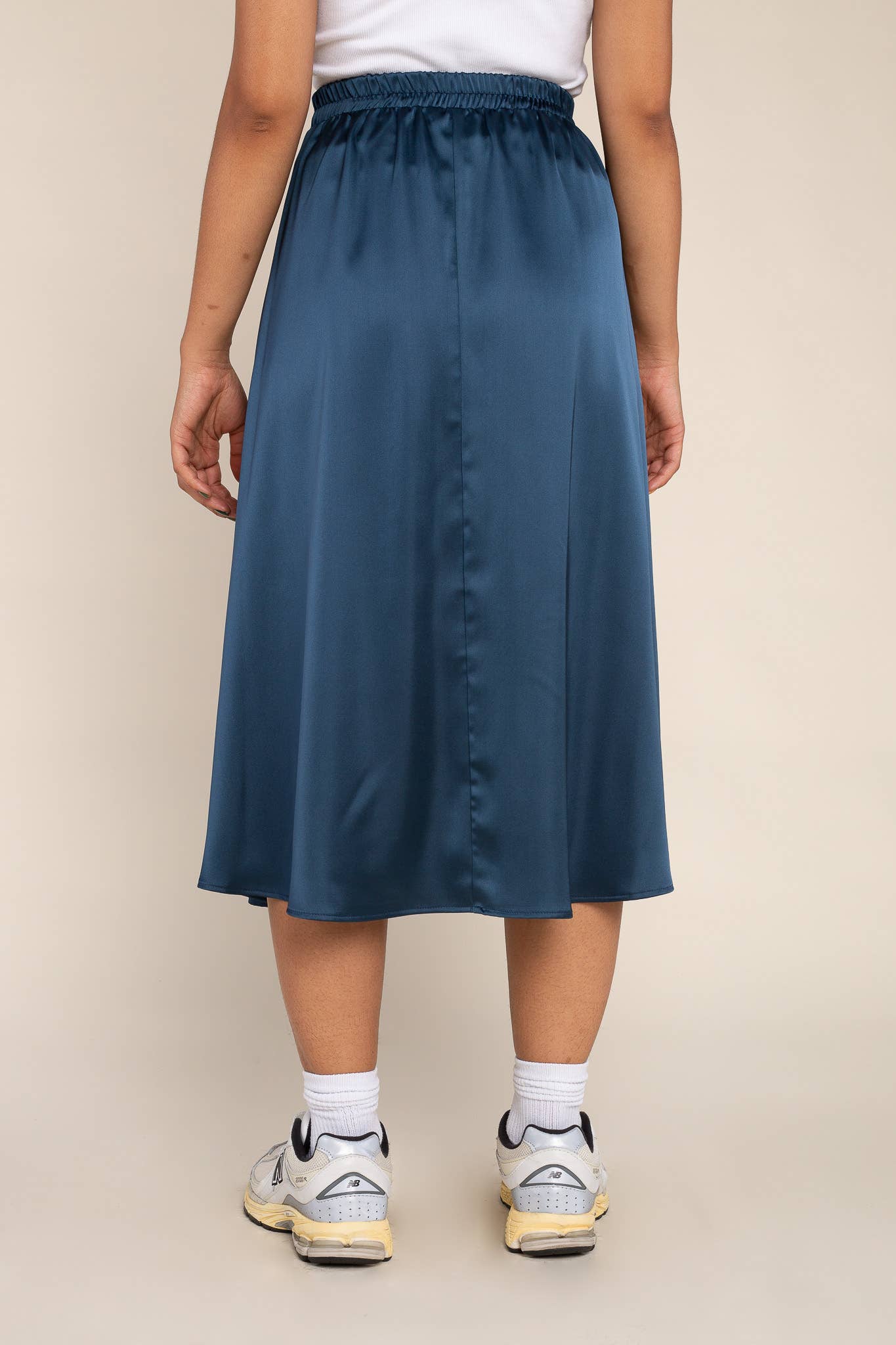 satin midi skirt