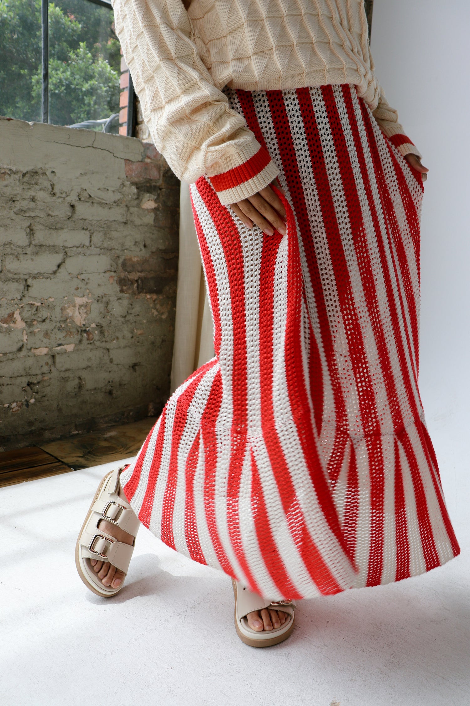 frida skirt openwork knit