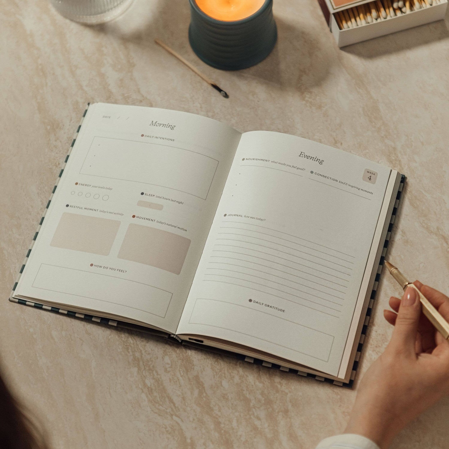 night sky guided wellness journal