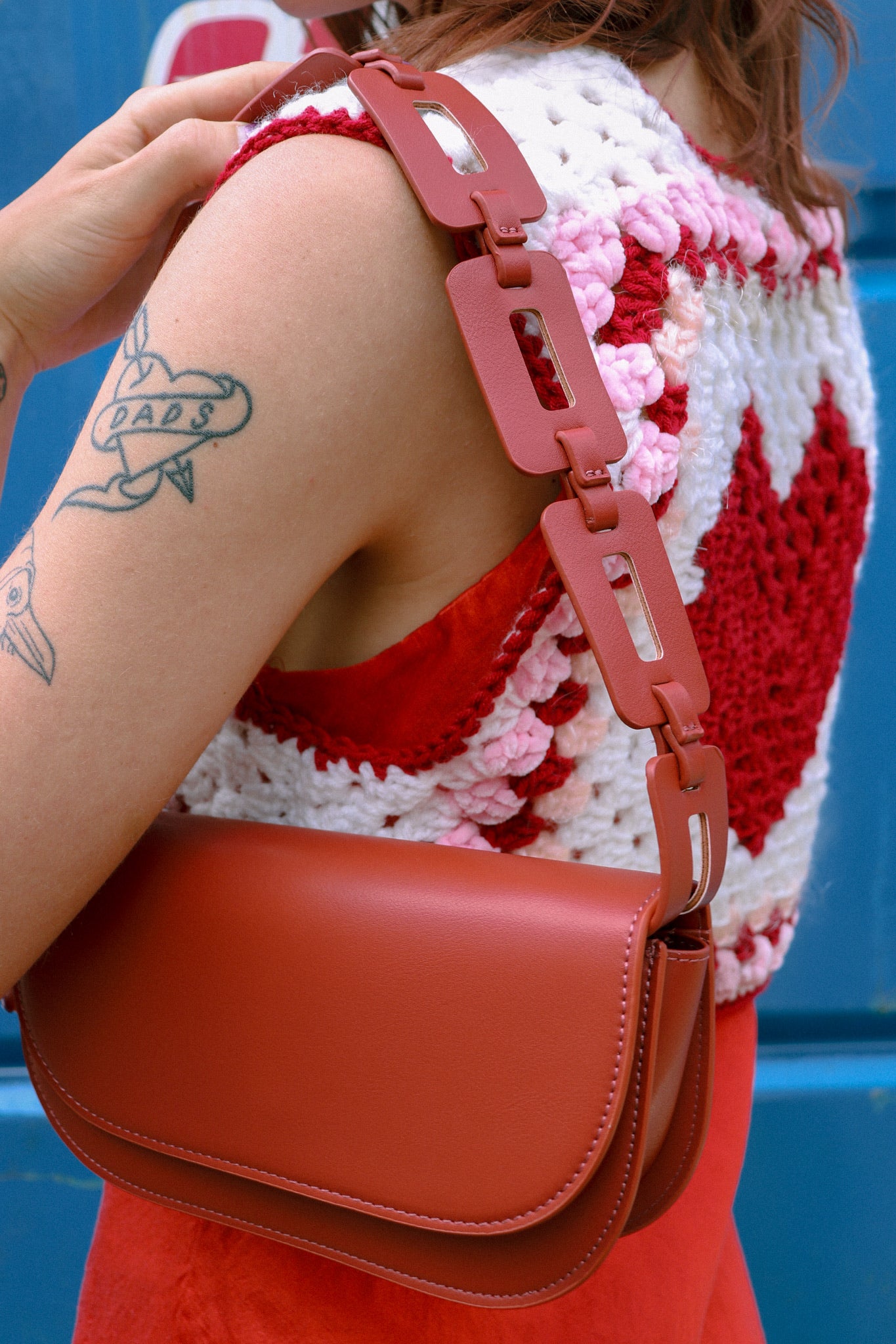 inez pewter recycled vegan shoulder bag