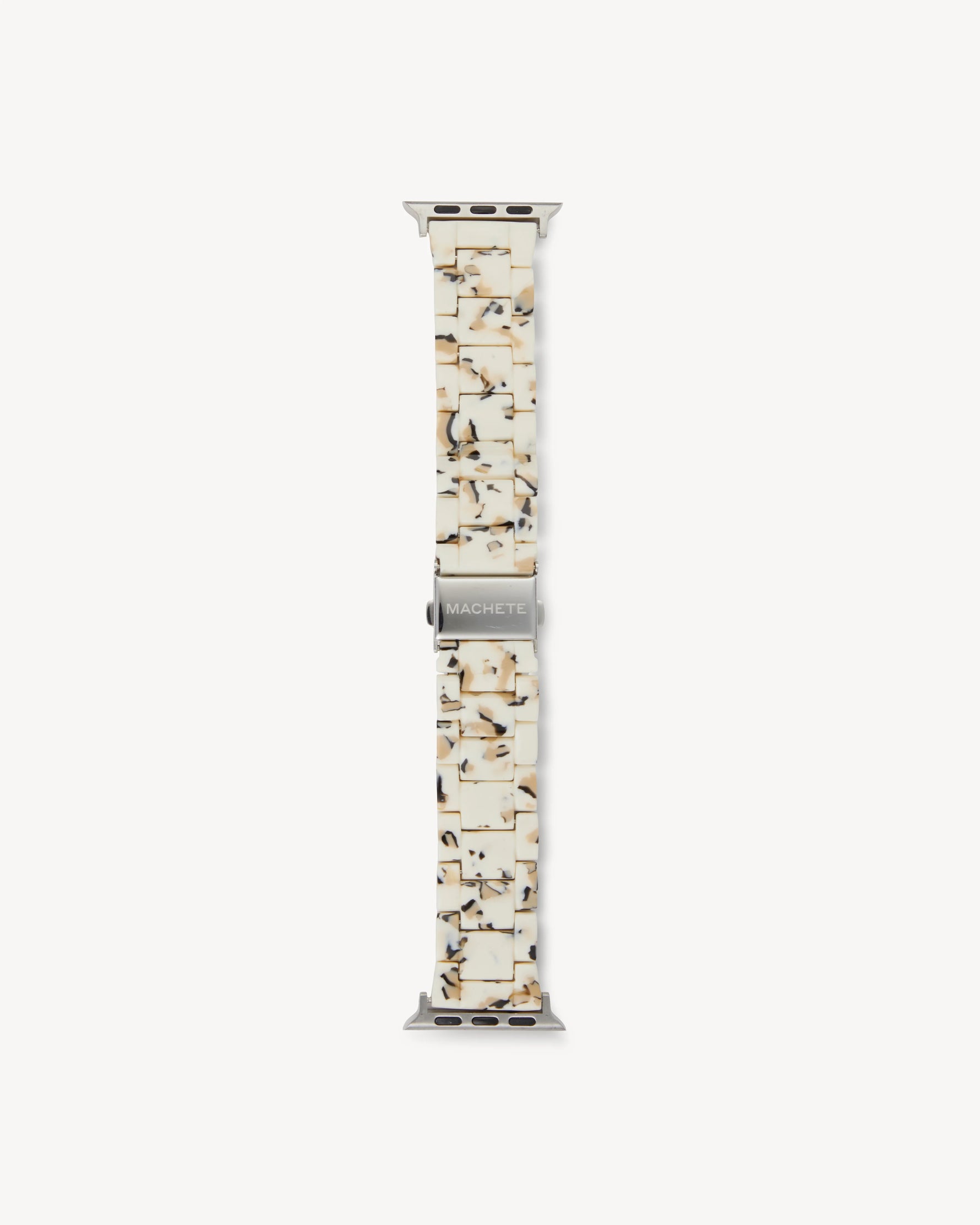 universal fit machete apple watch band in terrazzo with silver hardware finishes