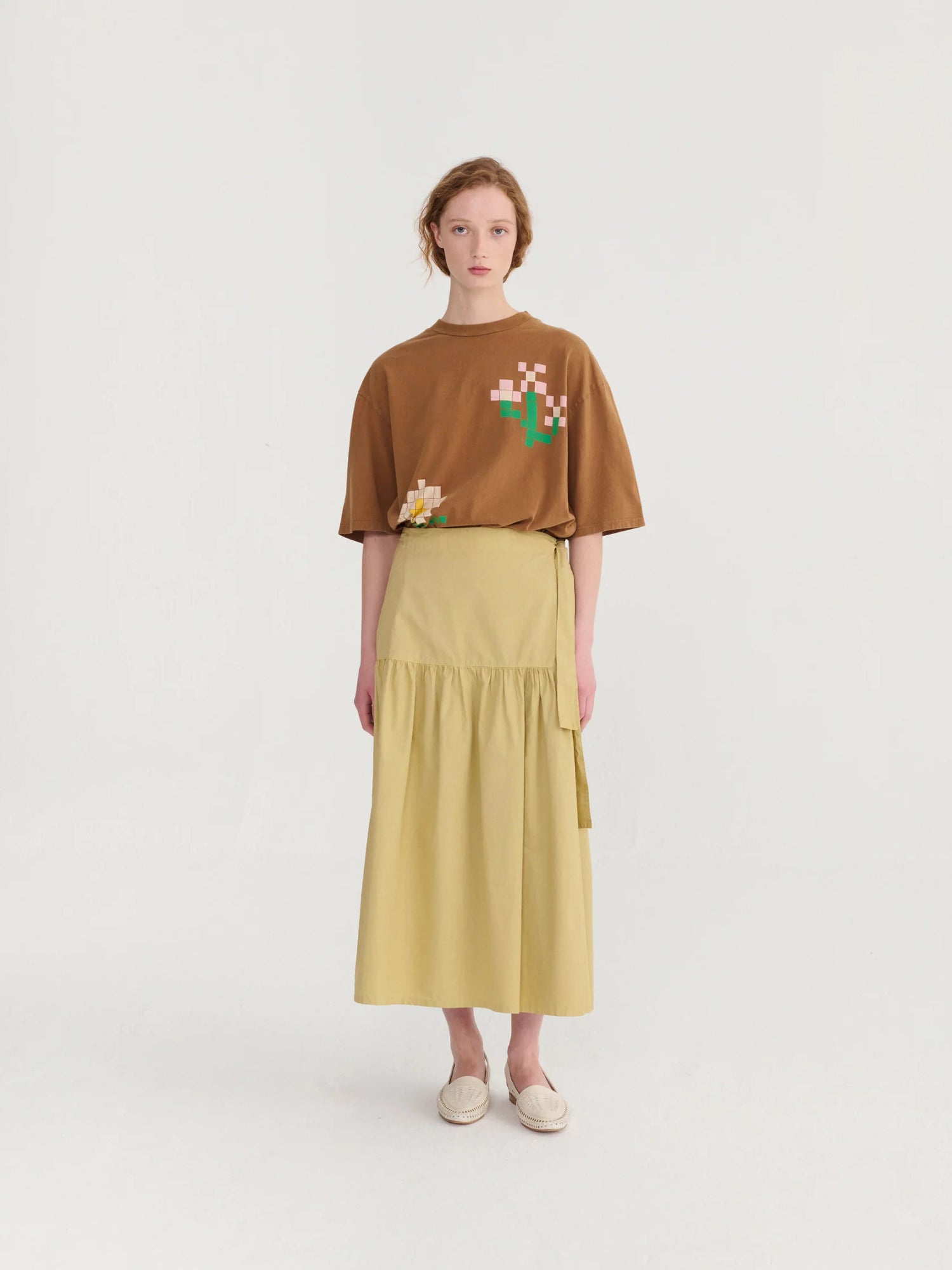 paper touch wrap skirt