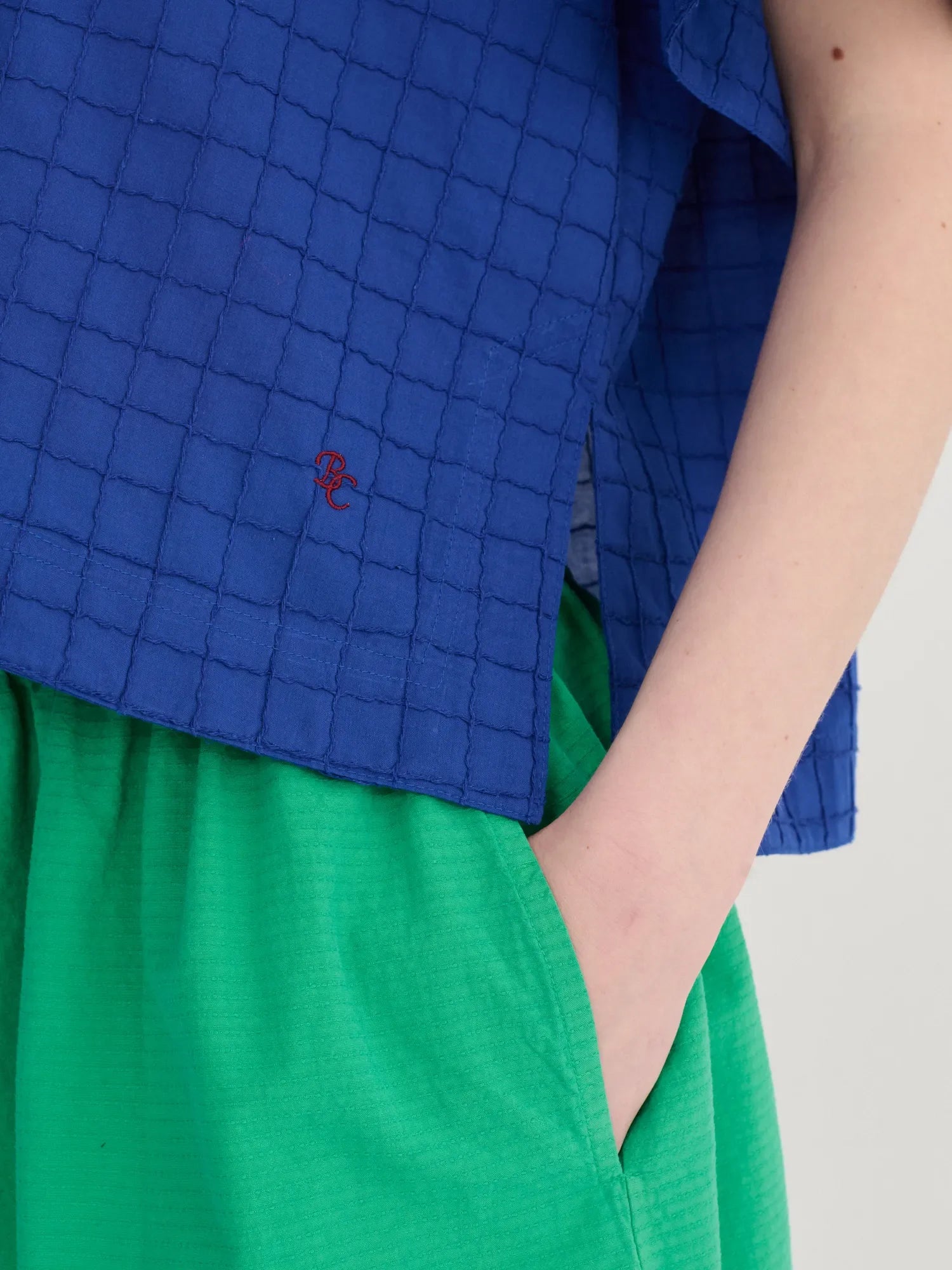 recycled cotton evasé skirt