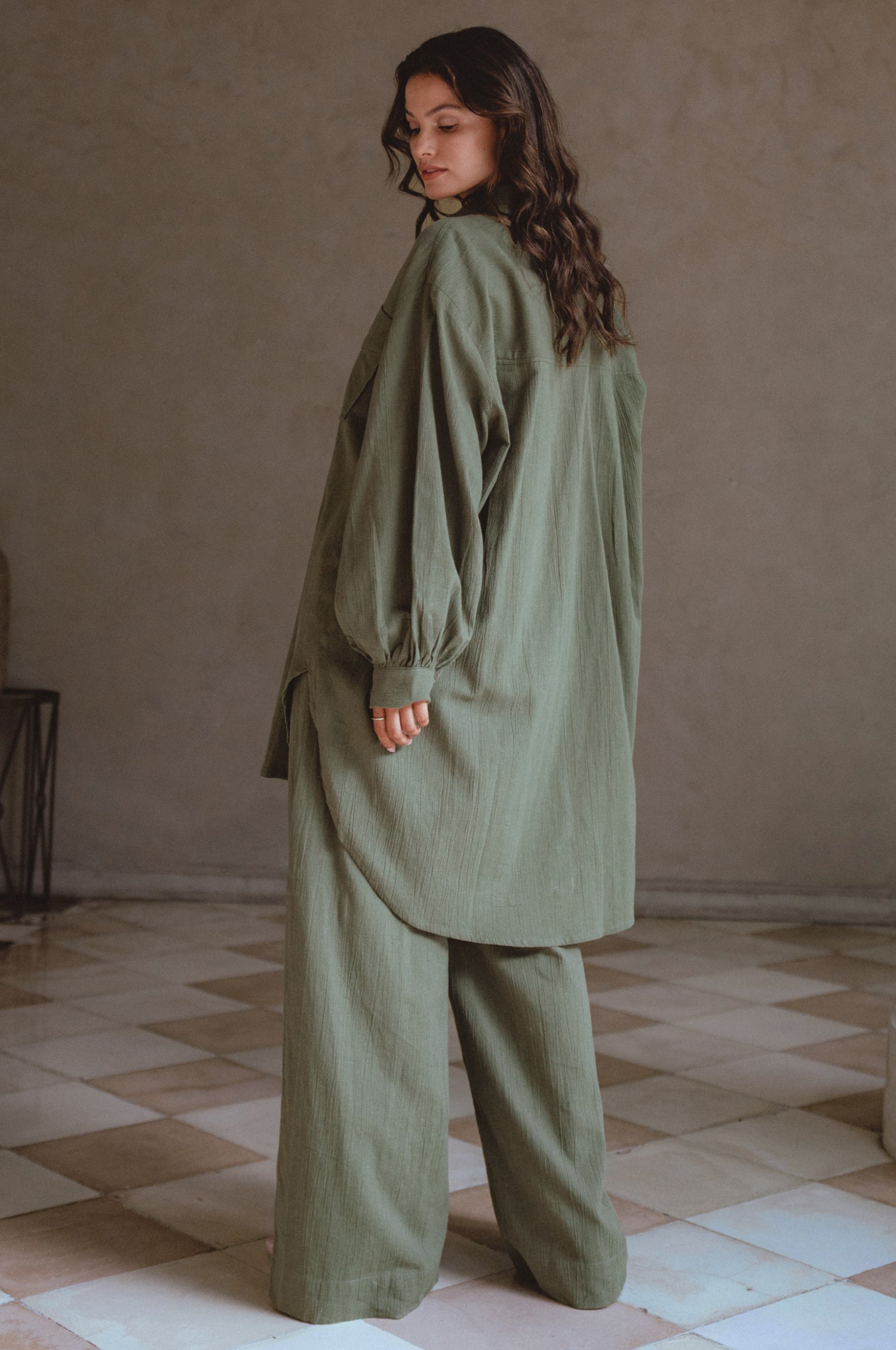 Calin Wide Leg Linen Pants by ELF