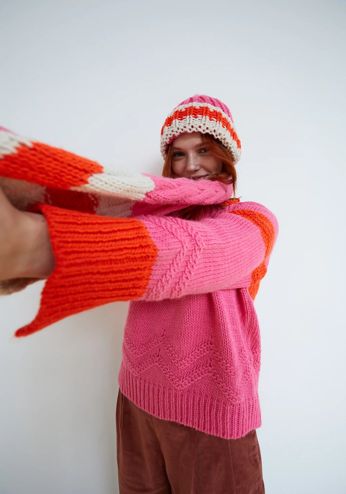 pink candy sweater