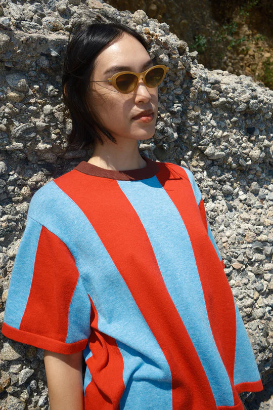 sawyer verticle stripe sweater tee