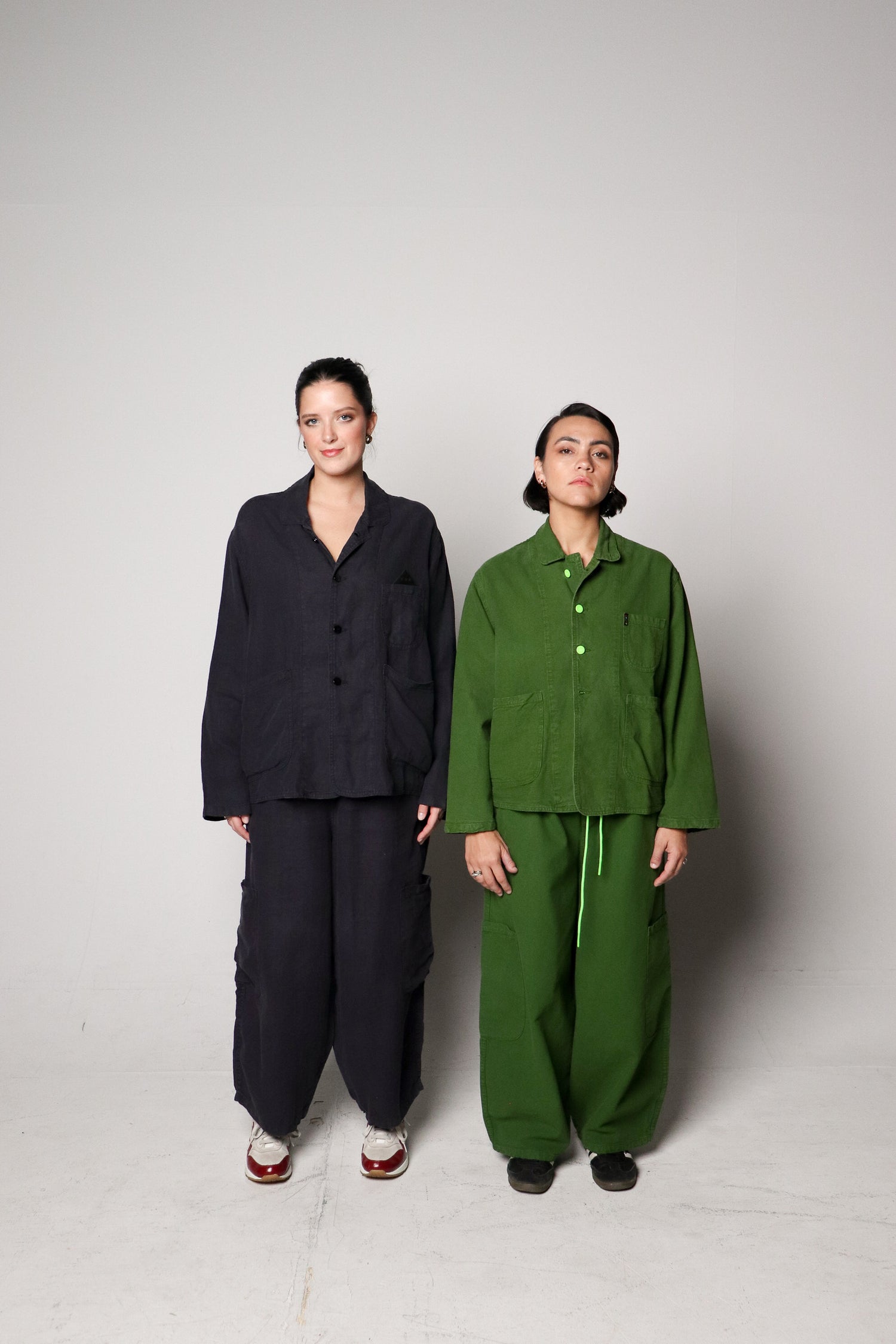 f.d.a. black sesame linen forager coat